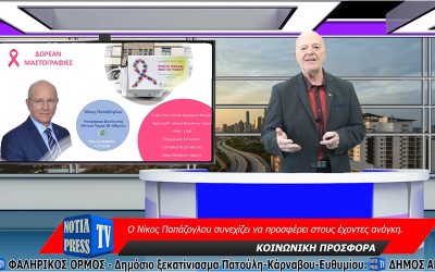 ΣΤΟΝ ΤΗΛΕΟΠΤΙΚΟ “ΑΕΡΑ” ΤΟ ΝΕΟ ΔΕΛΤΙΟ ΕΙΔΗΣΕΩΝ ΣΤΑ ΝΟΤΙΑ ΠΡΟΑΣΤΙΑ ΑΠΟ ΤΗ NOTIA PRESS TV, No 80, 28-3-2023